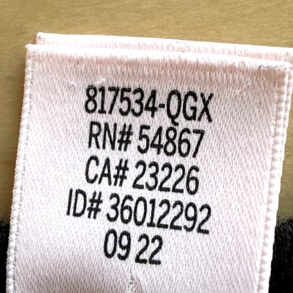 Victoria Secret Thermal Pajama Top V Neck Button Front Gingham Hearts Black S - Picture 5 of 7